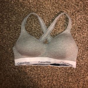 NWT Calvin Klein cross-back, cupped bralette